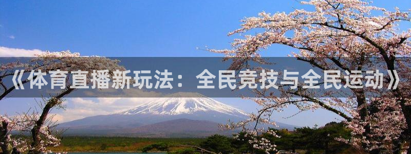 《体育直播新玩法：全民竞技与全民运动》